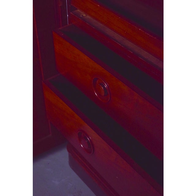 Antique English Three-Door Wardrobe with Mirror, 1910 For Sale - Image 9 of 13