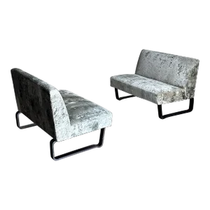 1950s Edward Wormley for Dunbar "Morris" Settees With Bentwood Legs, Unmarked- a Pair