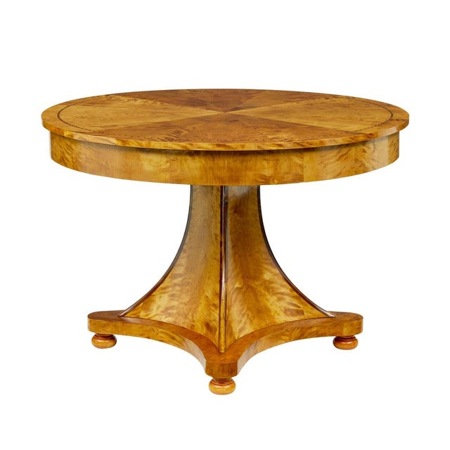 scandinavian art deco inlaid birch center table circa 1920. we are pleased to offer this stunning table which has just...