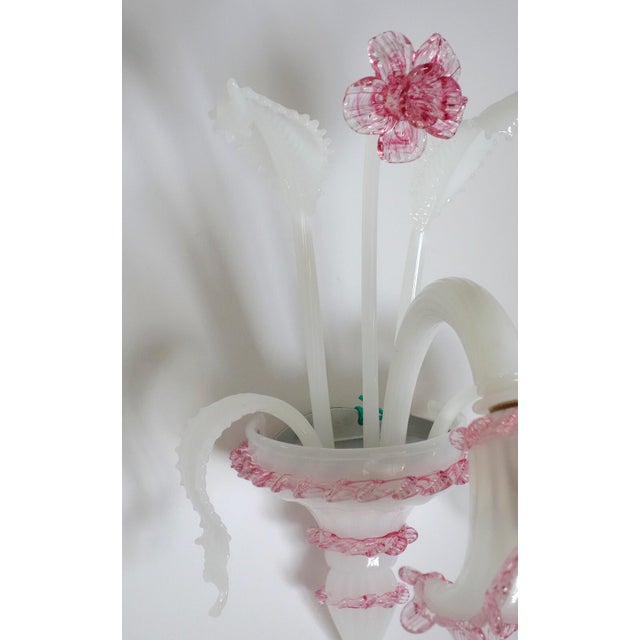 Vintage Murano Glass Wall Lamps from Made Murano Glass, 1950s, Set of 2 For Sale - Image 9 of 11