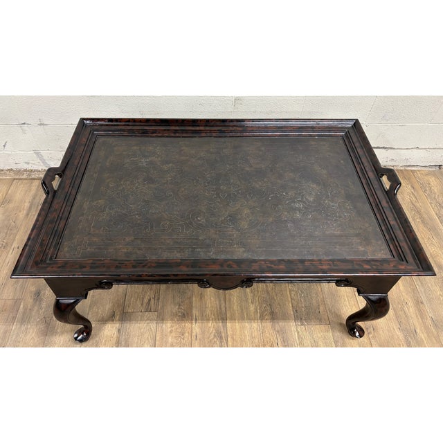 Maitland - Smith Maitland Smith Chinese Chinoiserie Style Lacquered Coffee Table Coffee Table For Sale - Image 4 of 18