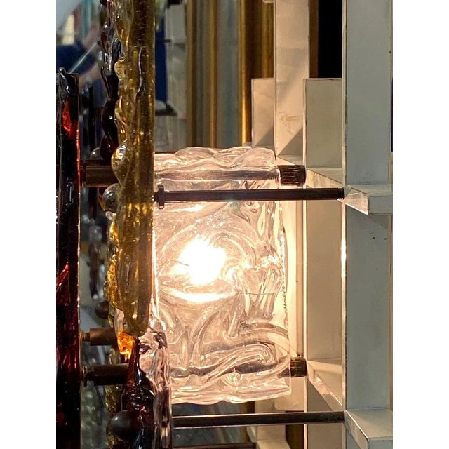 Glass Pair Venini 1970s Patchwork Glass Sconces For Sale - Image 7 of 11