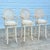 1990s Hollywood Regency Carved Faux Bois Cane Back Swivel Bar Stools With Arms, Set of 3 For Sale - Image 17 of 17