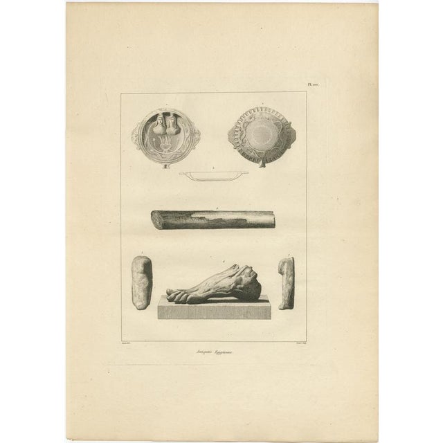 After Dominique Vivant Denon, Napoleons Egypt: Ancient Artefacts and Sculptural Fragments, 1802, Engravings on Paper, Set of 2 For Sale - Image 3 of 10