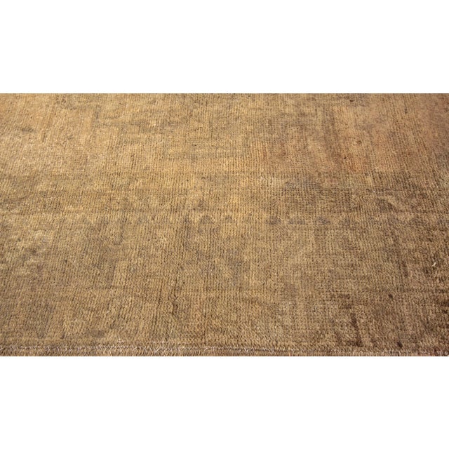 Vintage Khotan Handmade Beige Medallion Wool Rug For Sale - Image 4 of 11