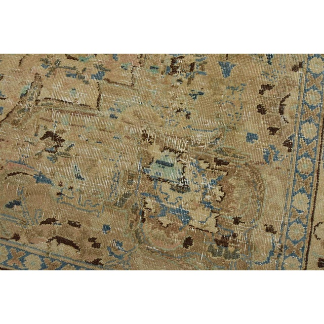 Tabriz Rug 7’11” X 10’8” Pink Wool Vintage Distressed Hand-Knotted Carpet For Sale - Image 4 of 14