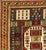 Figurative Antique Caucasian Karachov Kazak Rug 6’4” X 7’0" For Sale - Image 3 of 5