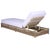 Transitional Callan Chaise Lounge, Heather Tan/White For Sale - Image 3 of 12