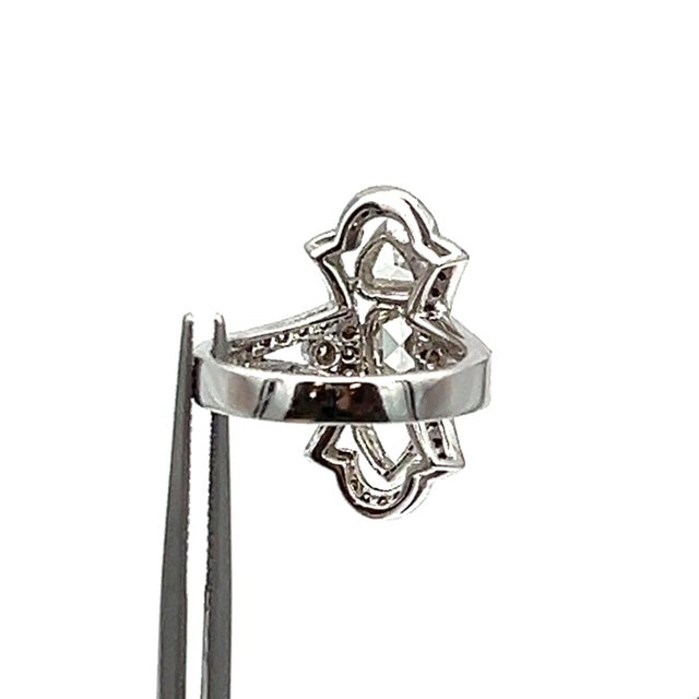 1.89 Ct Rose Cut Diamond Ring Size 7 For Sale - Image 4 of 5