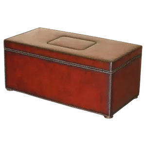 Vintage Bordeaux Leather Trunk, 1920s