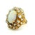 Vintage Italian Opal & Diamond Cocktail Ring | 14k Gold Mid-Century Statement, Size 6 For Sale - Image 11 of 16