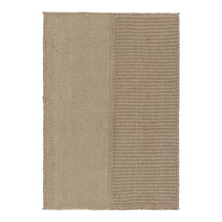 Rug & Kilim's Accent Kilim, Beige and Light Brown Textural Stripes For Sale