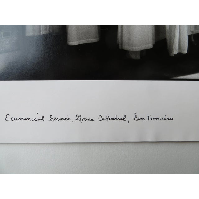 Black 1980s "Ecumenical Service, Grace Cathedral, San Francisco" Silver Gelatin Photograph by Geir Jordahl, Framed For Sale - Image 8 of 10
