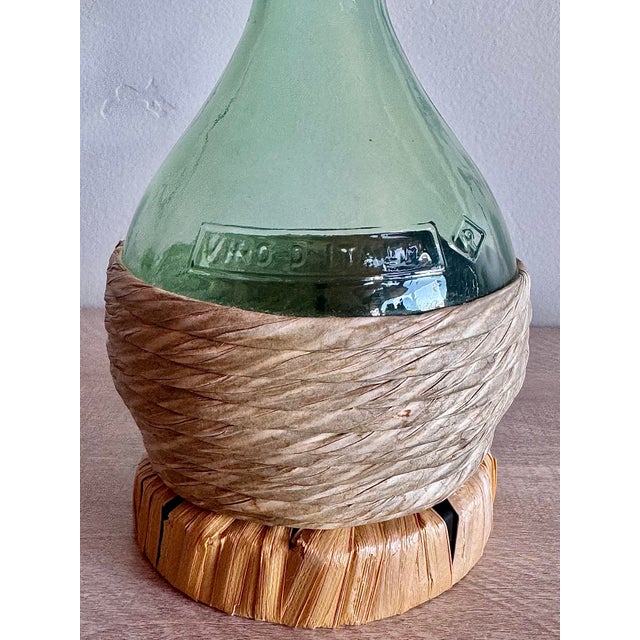 Vintage 20” Green Long-Neck Chianti Italian Wine Bottle Add a touch of old-world Italian charm to your home with this...