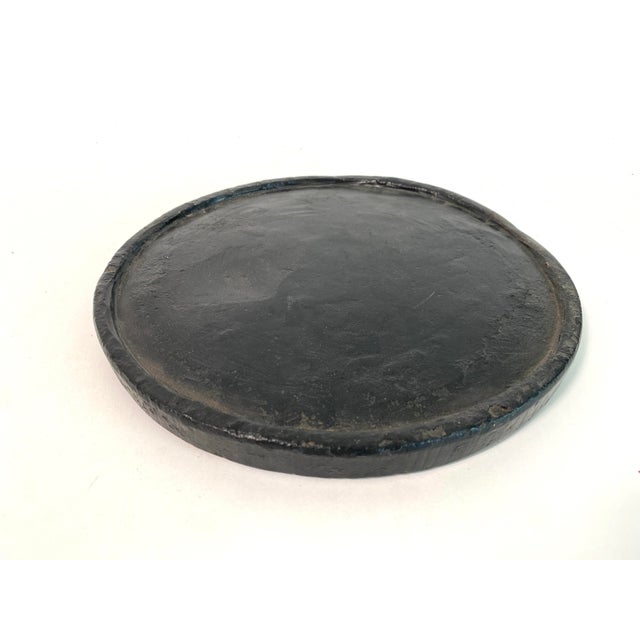 Contemporary Black Limestone Charger Plateau For Sale - Image 3 of 5