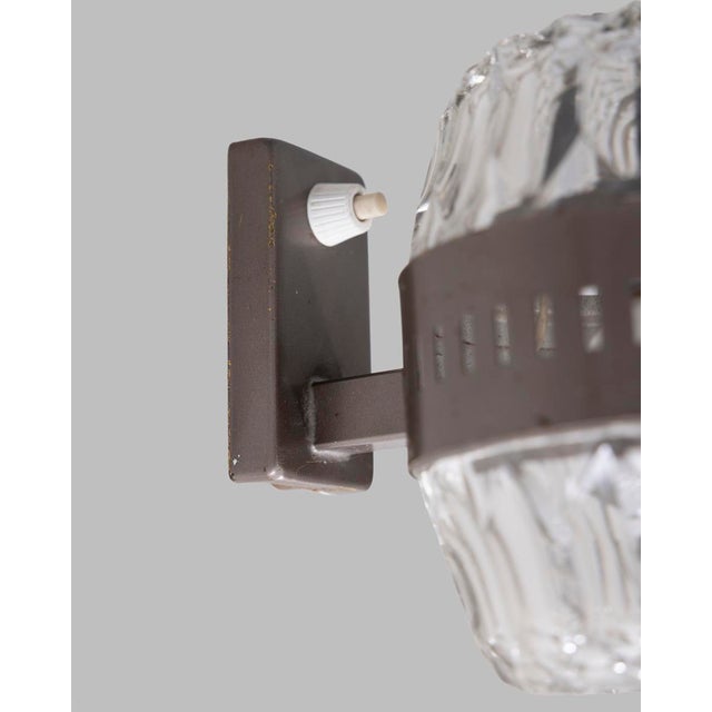 Metal Vintage Italian Wall Lights in Metal and Crystal, 1960s, Set of 2 For Sale - Image 7 of 11