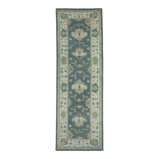 Turkish Oushak Rug 4' x 11'11" #18096 For Sale
