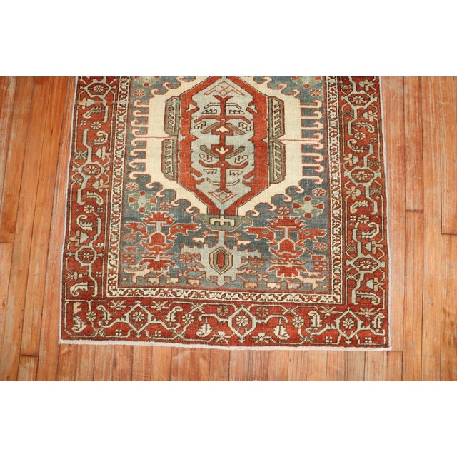 Zabihi Collection Square Antique Heriz Rug - 3'4" x 4'1" For Sale - Image 4 of 7