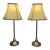 European Candlestick Table Lamps, Pair For Sale