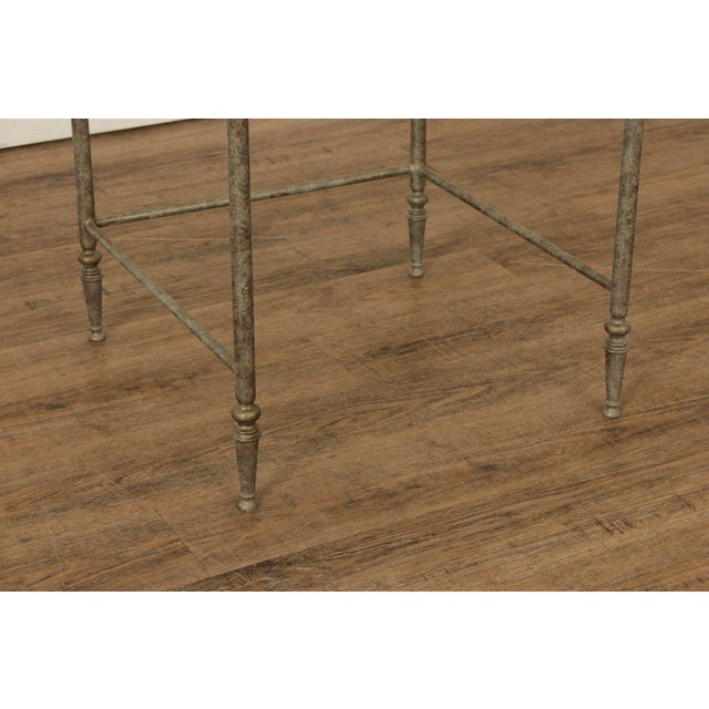 Vintage Pair of Iron Glass Top Nesting Tables For Sale - Image 12 of 12