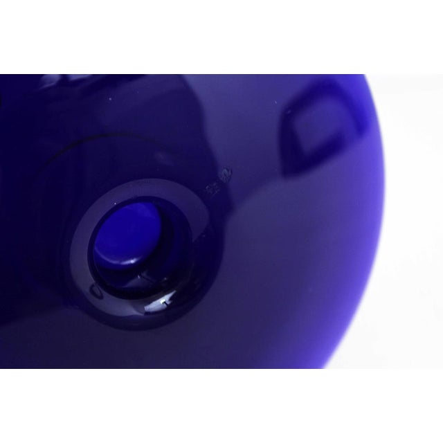 Glass Blue Glass Candleholder from Kosta Boda, 1970s For Sale - Image 7 of 9