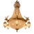 Mid-20thC French Louis XVI Gilt Bronze Deer Chandelier For Sale