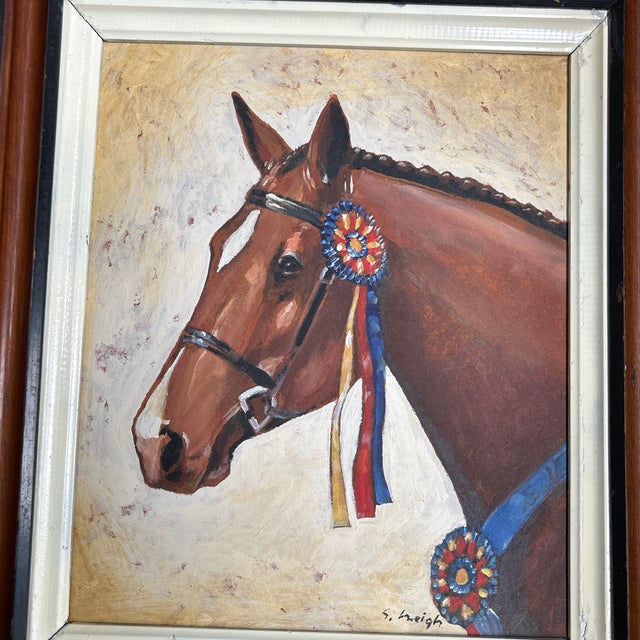 Contemporary original horse painting by Stephen Heigh. Signed and framed. Measures 10x12 or 14x16 framed. Check out my...