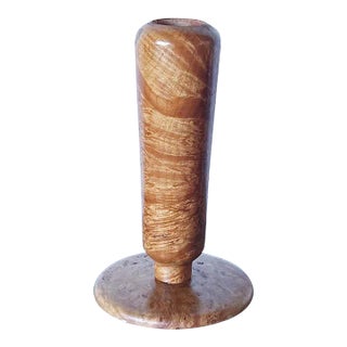 Hand-Turned Vase in Burled-Wood For Sale