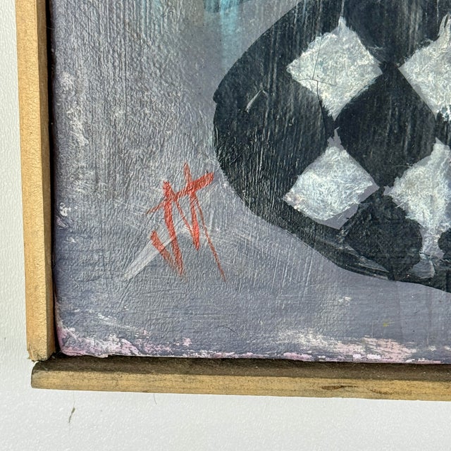 Cubism Late 20th Century Stupendous Vintage Original Oil on Canvas Painting of Cubist Inspired Twin Women, Framed For Sale - Image 3 of 11