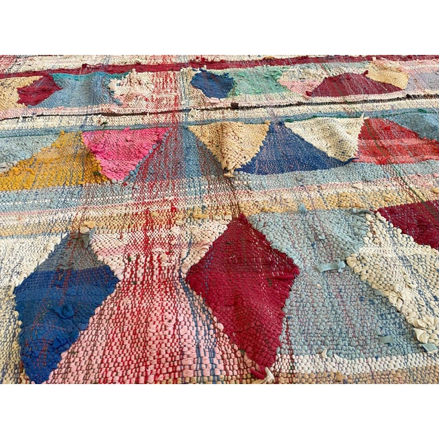 Textile Vintage Berber Boucherouite Rug For Sale - Image 7 of 11