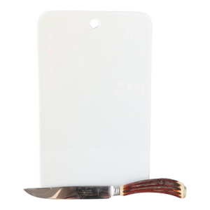 French Cheese Board with Horn-Handled Knife