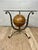 Labarge Vintage Hollywood Regency Steel, Brass & Glass Globe Side Table For Sale - Image 4 of 11