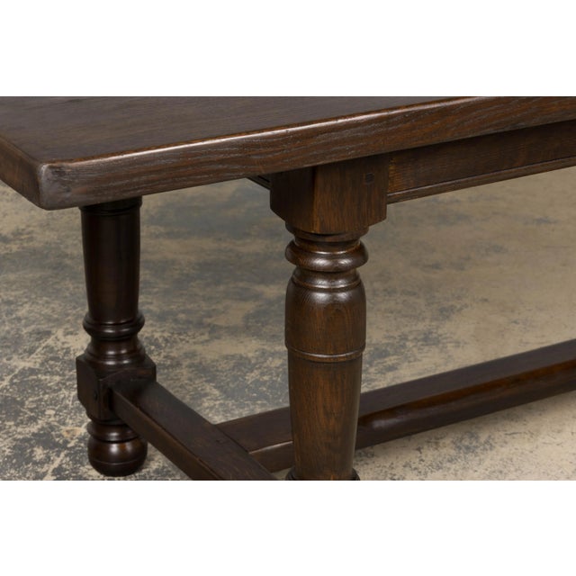 Wood Antique French Louis XIII Style Oak Refectory Dining Table For Sale - Image 7 of 17