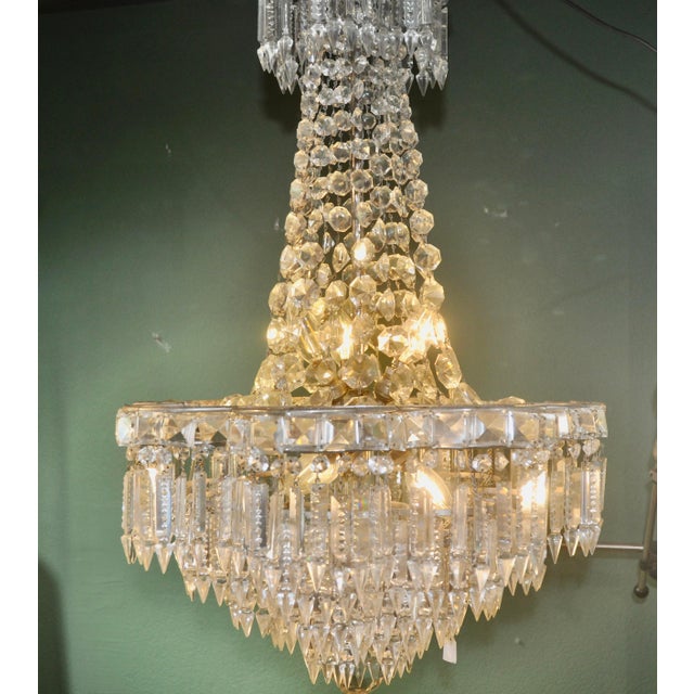 1960s Vintage Crystal Chandelier, 1960s For Sale - Image 5 of 18