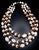 Plastic MCM Jewelry Marked West Germany Interlocking Two-Piece Molded Beaded 3 Strand Necklace Necklace For Sale - Image 7 of 7