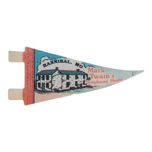 Mark Twain's Boyhood Home Hannibal Missouri Felt Flag Pennant