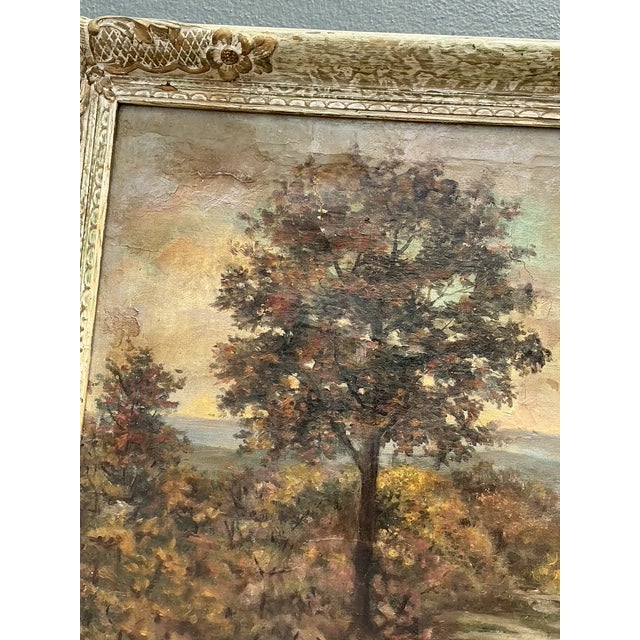 Vintage Original Landscape Oil Painting on Canvas For Sale - Image 9 of 12