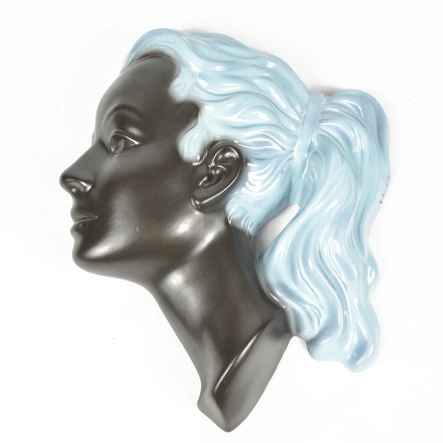 1950s Ceramic Wall Figure Woman Model 3408, Cortendorf, Germany For Sale - Image 9 of 9