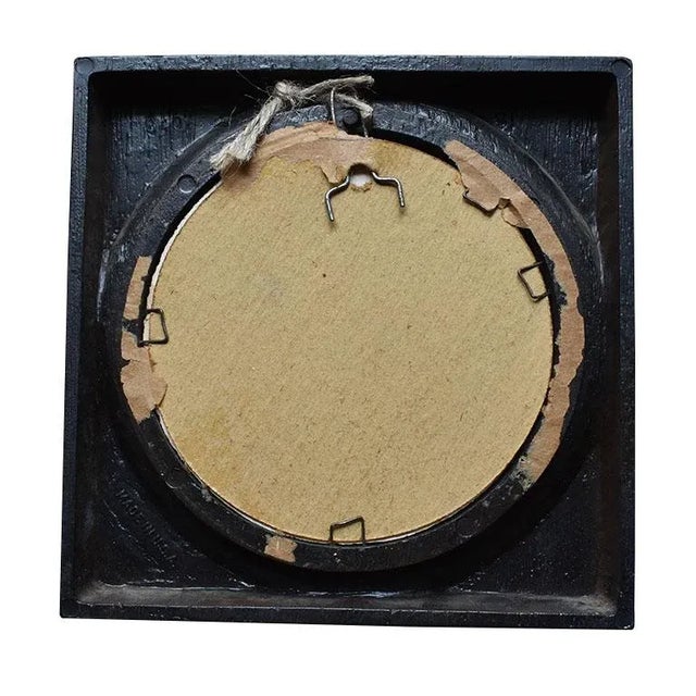 Square Victorian Style Framed Silhouette Wall Hanging of Horse and Buggy For Sale - Image 4 of 5