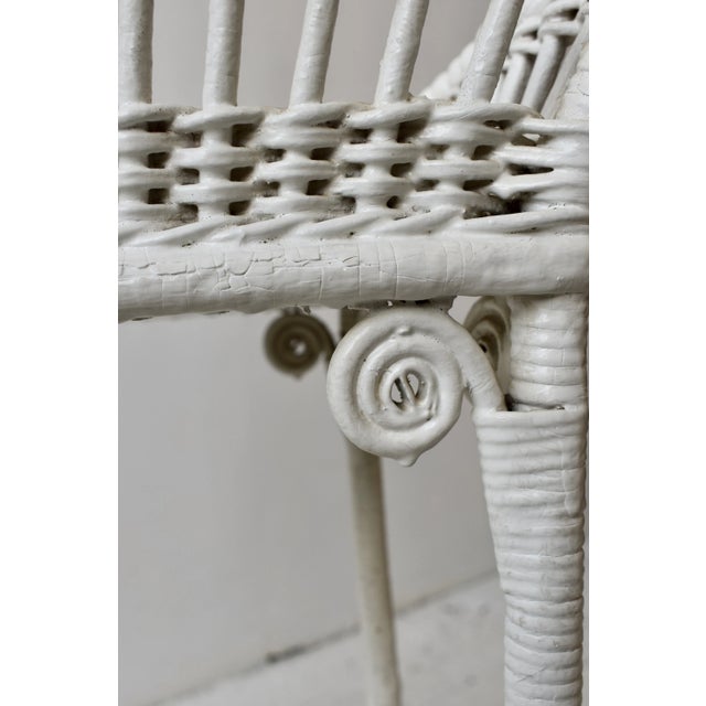 White Antique Victorian White Painted Two-Tier Stick + Ball Accent Table With Splayed Legs, Circa Late 19th Century For Sale - Image 8 of 16