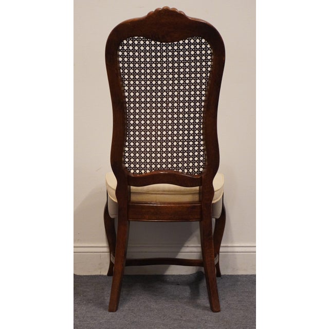 Wood High End Country French Provincial Cane Back Dining Side Chair For Sale - Image 7 of 10