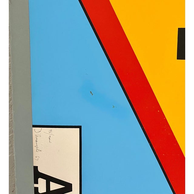 Allan D'Arcangelo, Pop Art Aspen Road Sign D'arcangelo Silkscreen Chiron Press Vintage Art Poster, 1967 For Sale In Miami - Image 6 of 6