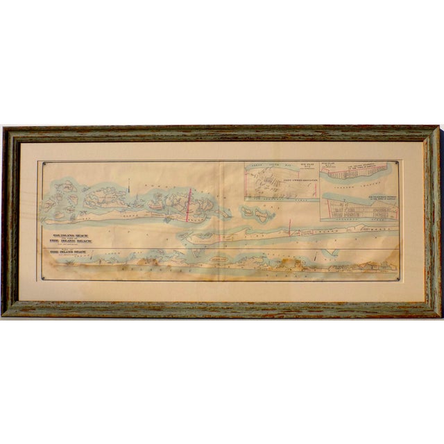 1902 Fire Island & Oak Island, New York Map Chairish