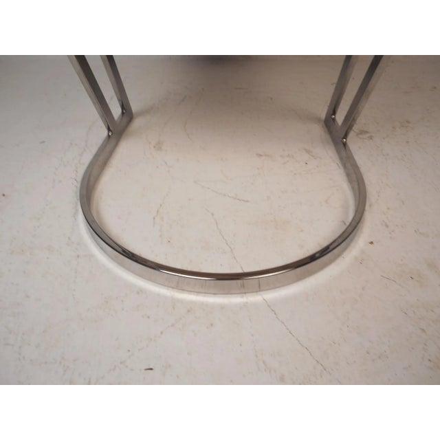 Set of Four Midcentury Milo Baughman Style Cantilever Chairs For Sale - Image 10 of 11