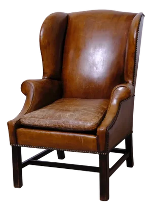 Victorian English Bergere Leather Armchair