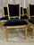 Beautiful set of 8 Louis XVI Style Ethan Allen chairs designer finished in navy and gold gilded ready to surround your...
