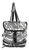 White Black Nylon Printed Coco Neige Backpack For Sale