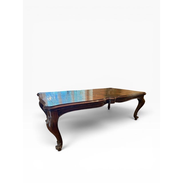 Marge Carson French Country Style Parquet Dining Table With Leaf For Sale - Image 12 of 16