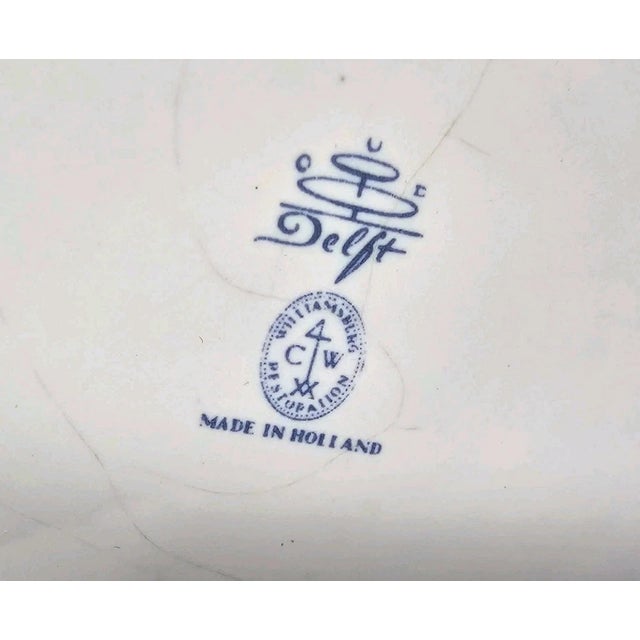 Blue Late 20th Century Oud Delft Holland Colonial Williamsburg Hand Painted Large Porter Mug For Sale - Image 8 of 8