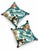 A pair of custom linen pillows featuring a tropical print with playful monkeys, oversized foliage, and vibrant orange...